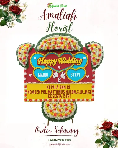 Karangan Papan Bunga Pernikahan di Tampaksiring